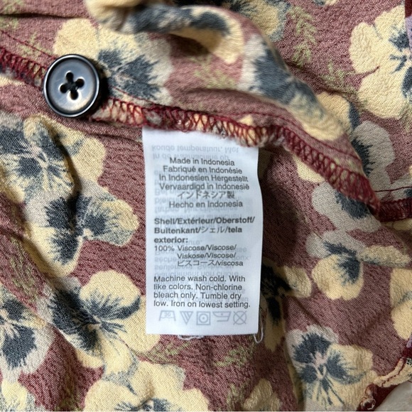 Madewell Maroon and White Floral Sundress SZ 10 - Picture 3 of 3